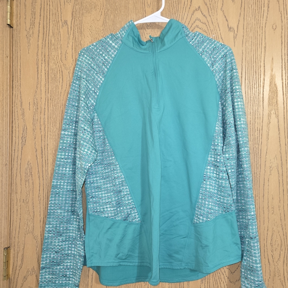 Athletic Works Women's Aqua Long Sleeve Tee